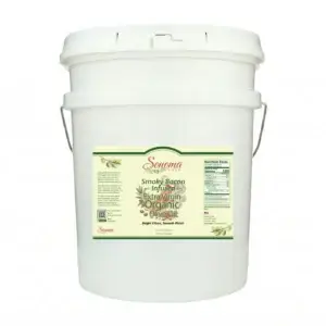 5 Gallon Pail of organic smoky bacon flavored extra virgin olive oil