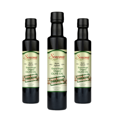3 Pack of Organic Smoky Bacon Infused Olive Oil - 250ml