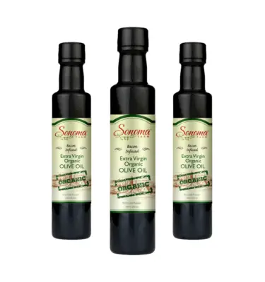 3 Pack of Organic Smoky Bacon Infused Olive Oil - 250ml