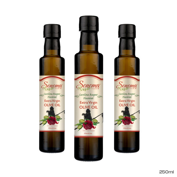 Carolina Reaper Infused Extra Virgin Olive Oil - 250ml, 3-Pack