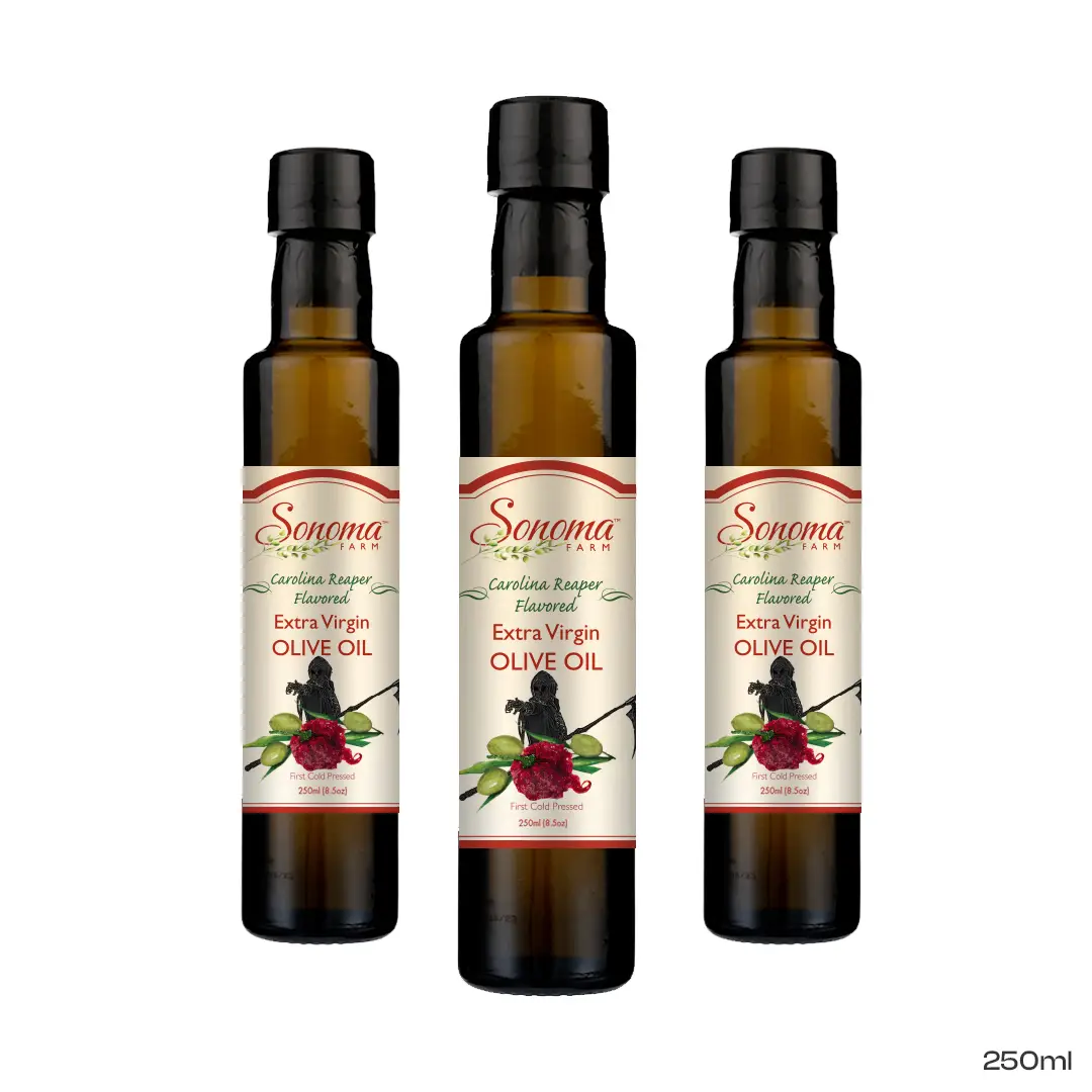 Carolina Reaper Infused Extra Virgin Olive Oil - 250ml, 3-Pack