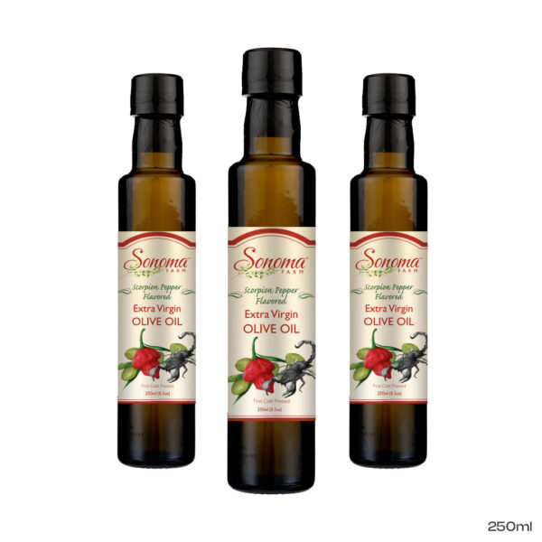 scorpion olive oil, 250 ml bottle - 3 Pack - front side