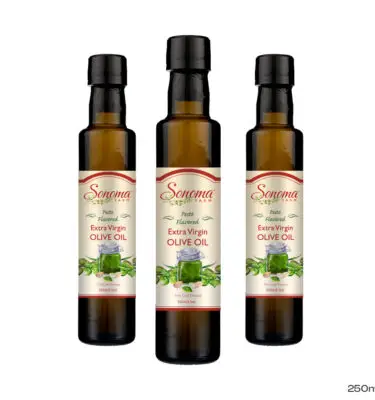 pesto olive oil, 250 ml bottle - 3 Pack - front side