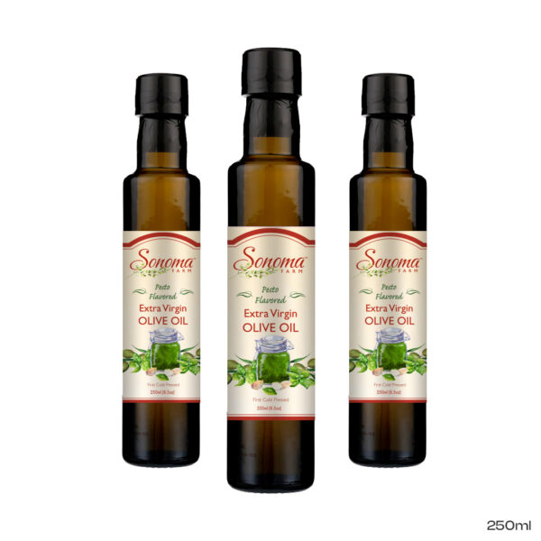 pesto olive oil, 250 ml bottle - 3 Pack - front side