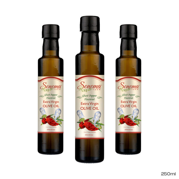 Ghost Pepper Infused Extra Virgin Olive Oil - 250 ml 3-Pack