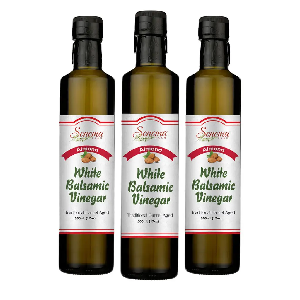 White Balsamic Vinegar - Flavor Infused - Almond -500ml - Three Pack