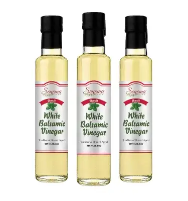 White Balsamic Vinegar - Flavor Infused - Basil - 250ml - 3 Pack