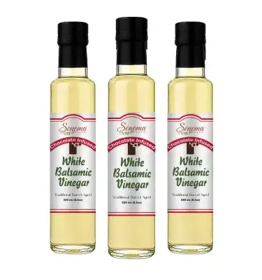 White Balsamic Vinegar - Flavor Infused - Chocolate - 250ml - Three Pack