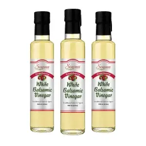 White Balsamic Vinegar - Flavor Infused - Cranberry - 250ml - Three Pack