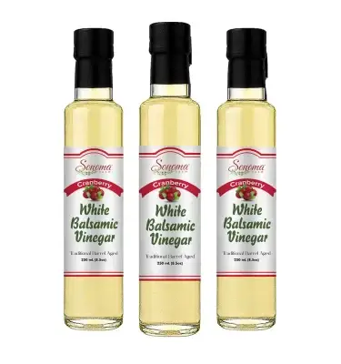 White Balsamic Vinegar - Flavor Infused - Cranberry - 250ml - Three Pack