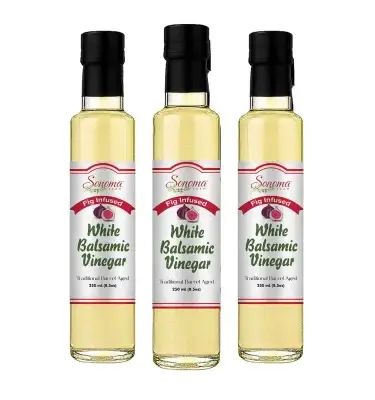 White Balsamic Vinegar - Flavor Infused - Fig - 250ml - Three Pack