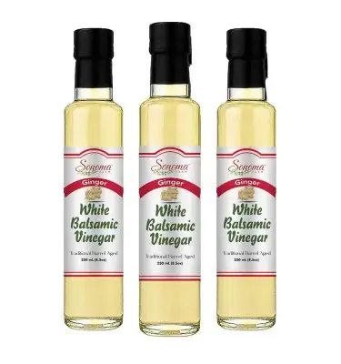 White Balsamic Vinegar - Flavor Infused - Ginger - 250ml - Three Pack