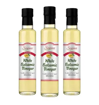 White Balsamic Vinegar - Flavor Infused - Lemon - 250ml - Three Pack