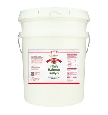 White Balsamic Vinegar - Flavor Infused - Cranberry - 5 Gallon