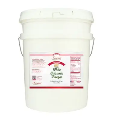 White Balsamic Vinegar - Flavor Infused - Ginger - 5 Gallon