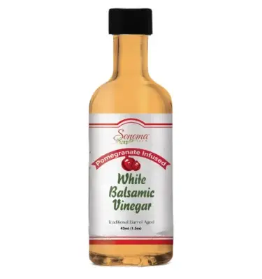 White Balsamic Vinegar - Flavor Infused - Pomegranate - 1.5oz - Sample