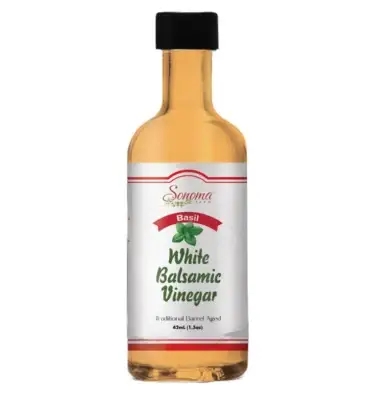 White Balsamic Vinegar - Flavor Infused - Vanilla - Basil - 1.5oz - Sample