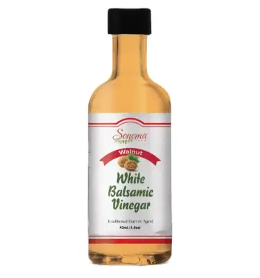 White Balsamic Vinegar - Flavor Infused - Walnut - Basil - 1.5oz - Sample