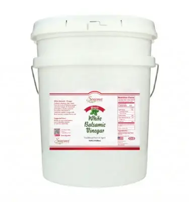Sonoma Farm Basil Infused White Balsamic Vinegar 5 Gallon 18.9 Liter Container