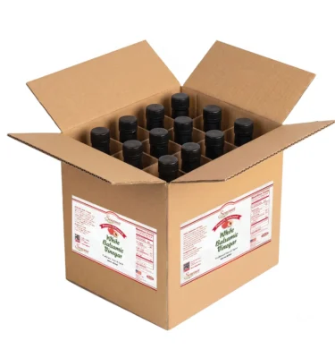 Wholesale case of 12 250ml bottles of Peach Infused White Balsamic Vinegar from Sonoma Farm