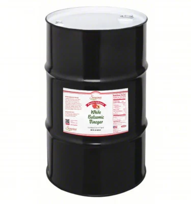 55 gallon drum of Peach Infused White Balsamic Vinegar from Sonoma Farm